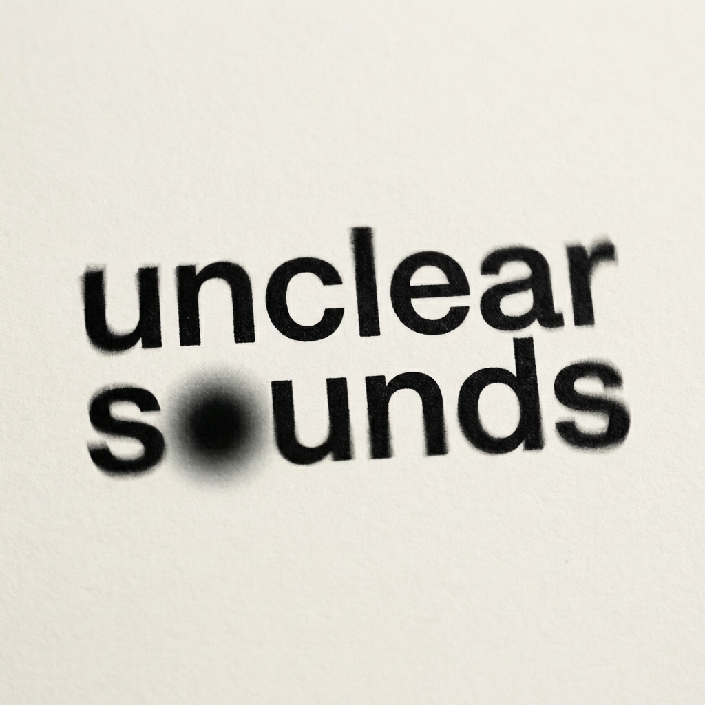 unclear sounds